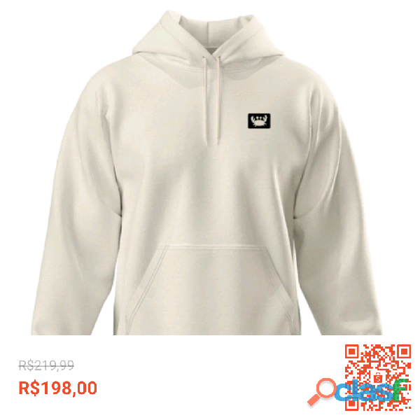 Blusa de frio de moletom canguru