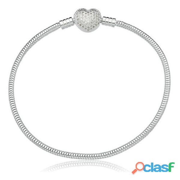 Bracelete Pulseira Para Berloque em Prata 925   Semi Rígido Berloqueira Charm