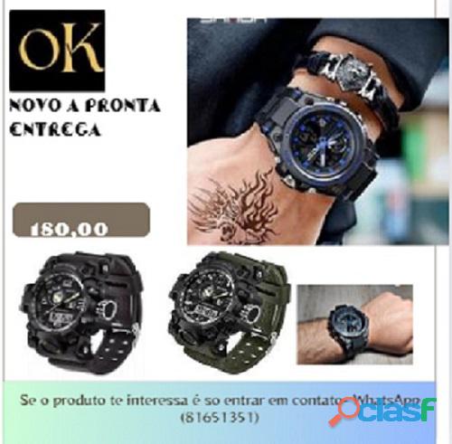 Relógio sanda 742 masculino militar prova d&#39;água original/bino mano