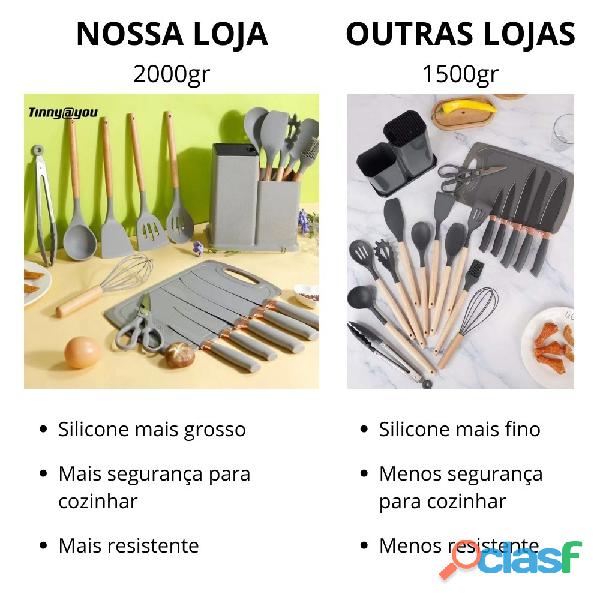 Kit Completo Jogo Utensílios de Cozinha Luxo 19 6