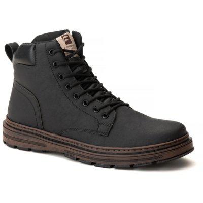 Bota coturno costurada masculino zafrem preto