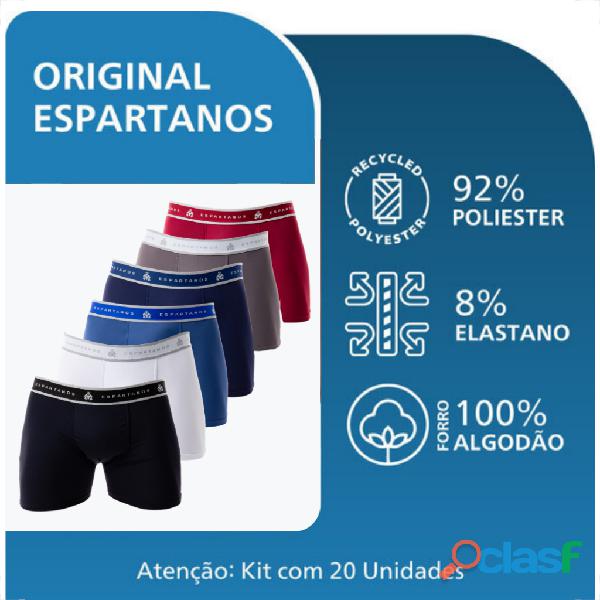 Kit Com 5 Cuecas Boxer Masculina Microfibra Original 4