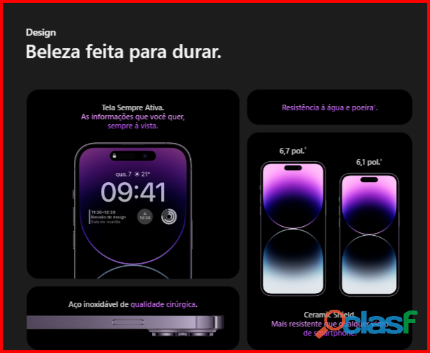 Apple iPhone 14 Pro Max 256GB Roxo profundo 6,7” 48MP