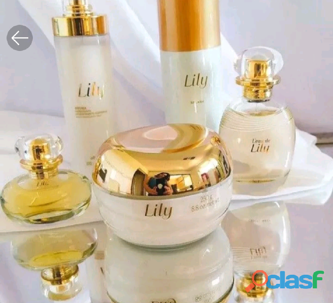 Kit LiLy creme e Perfume acetinado corpo e mão Hidratante LiLy