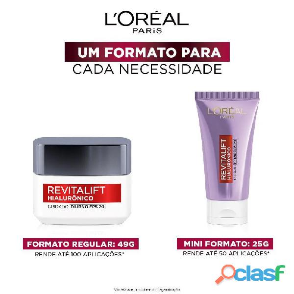 Creme Hidratante Facial Anti idade L'Oréal Paris Revitalift Hialurônico Diurno FPS20