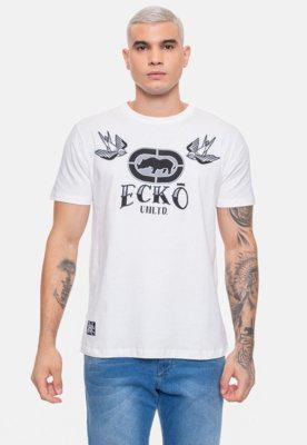 Camiseta Ecko Masculina Birds Off White