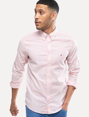 Camisa Tommy Hilfiger Masculina Regular Core Oxford Rosa