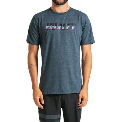 Camiseta hurley bootleggers masculina azul marinho mescla