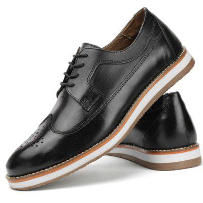 Sapato social brogue couro oxford masculino solado bicolor