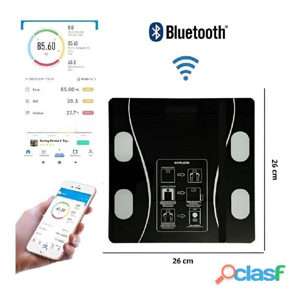 Balança digital medidora corporal bioimpedância até 180kg