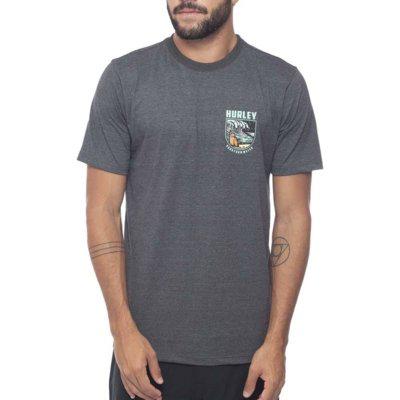 Camiseta hurley silk skull night masculina sm23 preto mescla