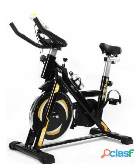 Bicicleta spinning com roda de inércia de 13kg wct fitness cor preto