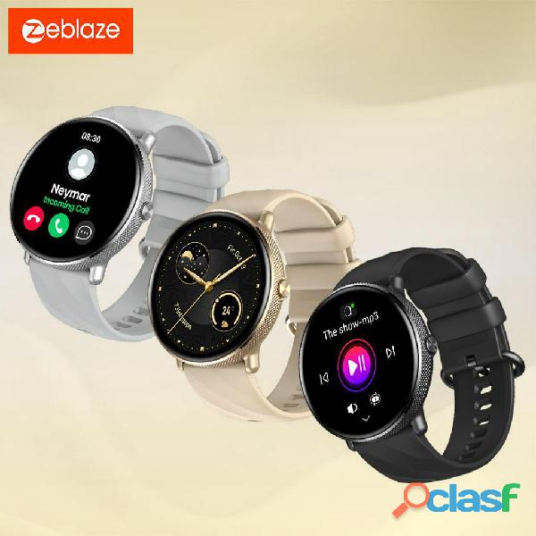 Zeblaze gtr 3 pro fitness. relógio inteligente amoled display 316l smartwatch em aço inoxi