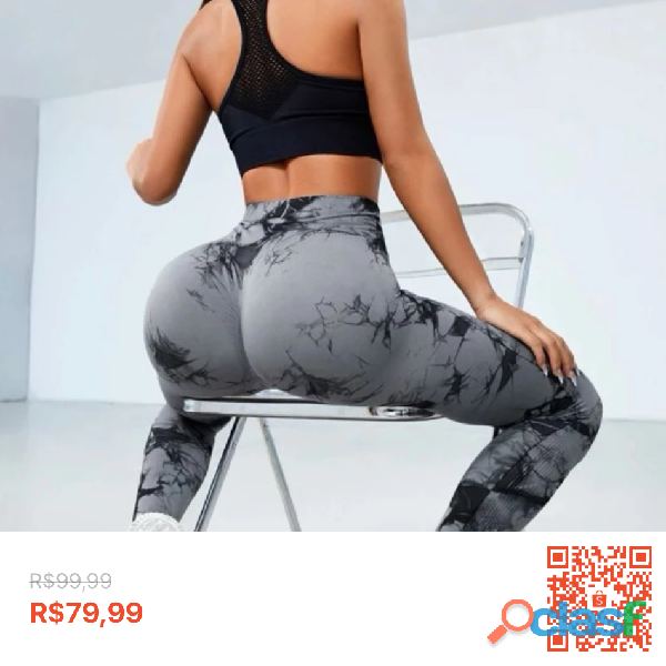 Legging empina bumbum academia tie dye   estilo e desempenho em uma só peça