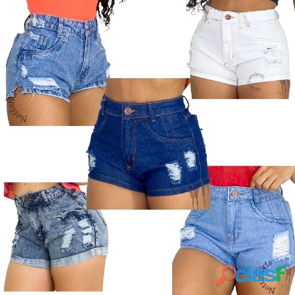 Short Jeans Mom Feminino Cintura Alta