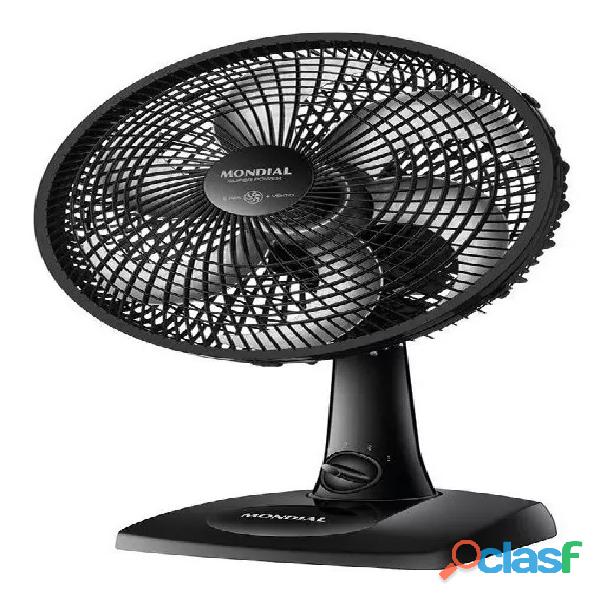 Ventilador de Mesa VSP 30 B Super Power Com 6 pás E Sistema Oscilante Contínuo Cor Preto Mondial 127