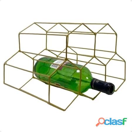 Adega de Mesa Empilhável em Ferro Metal Porta Garrafas Vinho Suporte Promoção