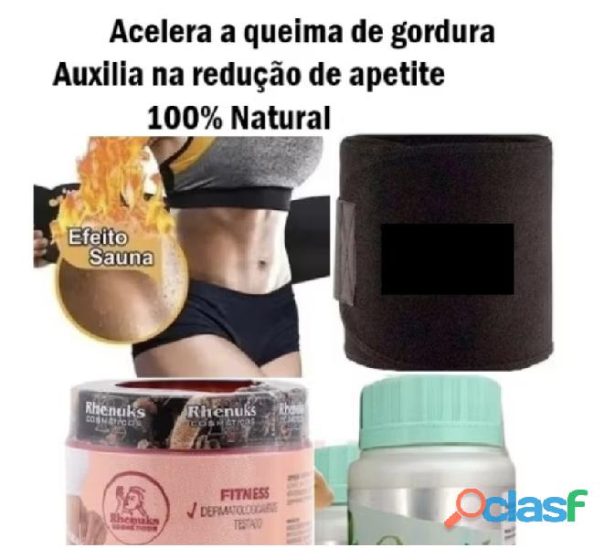 ￼kit emagrecedor potente perda gordura gel seca barriga cinta