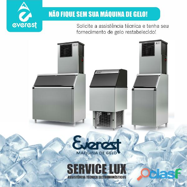 Conserto de máquinas de gelo everest e refrigeradores com a servicelux