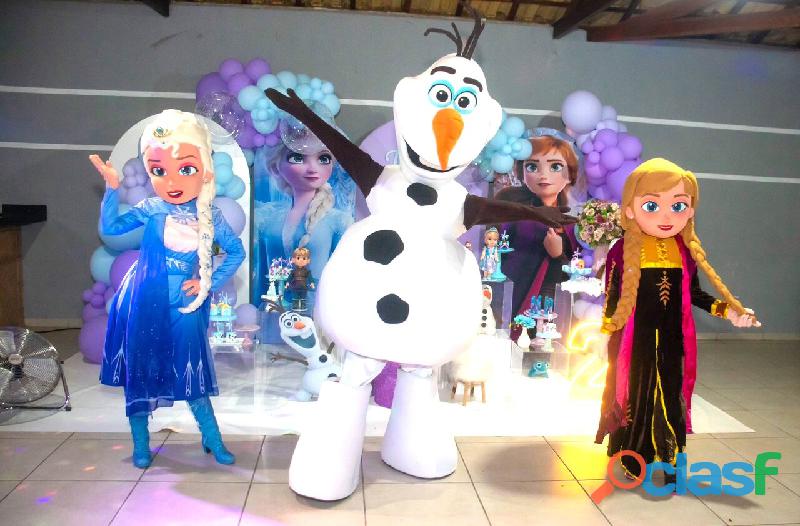 Frozen personagens vivos cover festa animação