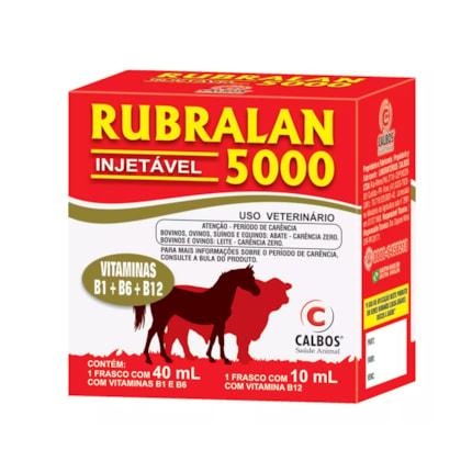 Rubralan 5000 Injet/xc3/xa1vel (40 Ml Vit B1 E B6 + 10 Ml