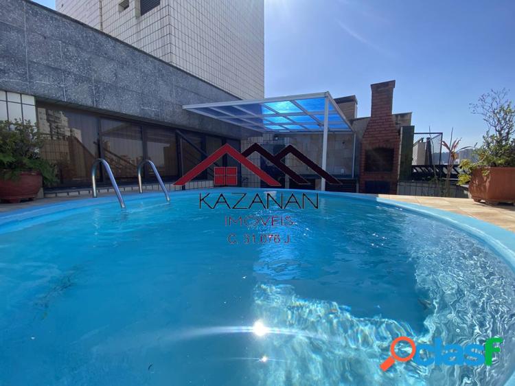 Cobertura duplex para alugar, 4 quartos, churrasqueira e piscina - Santos