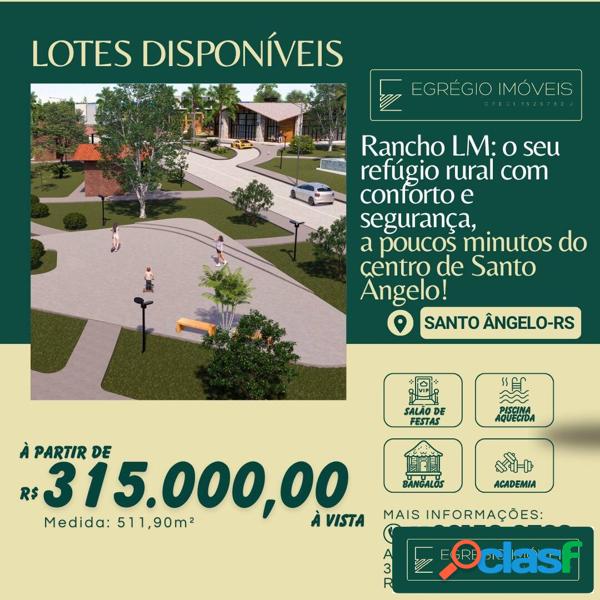 Lotes no Rancho LM em Santo Ângelo-RS