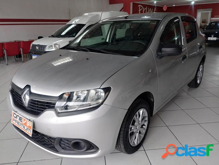 Renault sandero authentique flex 1.0 12v 5p prata 2018 1.0 flex