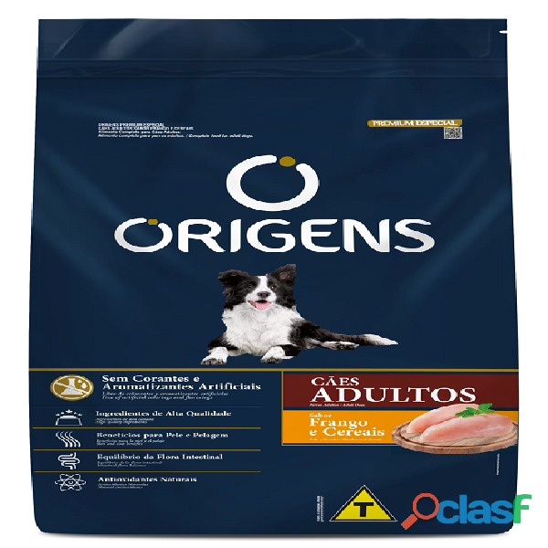 Ração Origens Premium Especial Cães Adultos Médio Grande   15 e 20 kg