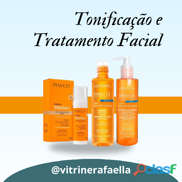 Kit Limpeza Tonificação e Tratamento Facial Vitamina C Payot