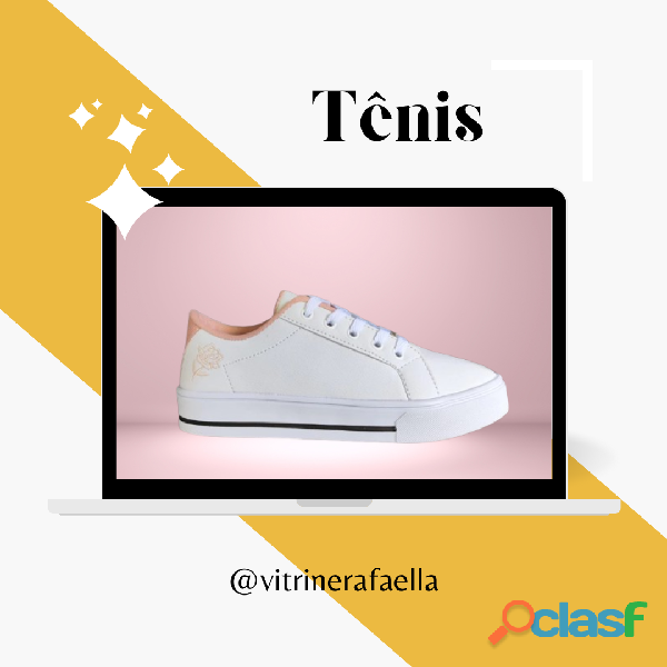 Tênis casual feminino branco