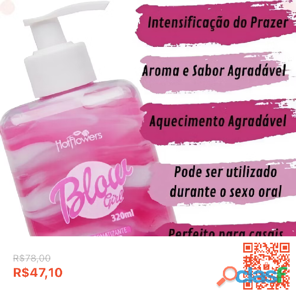 Blow girl gel hidratante beijável com aroma de morango para o corpo