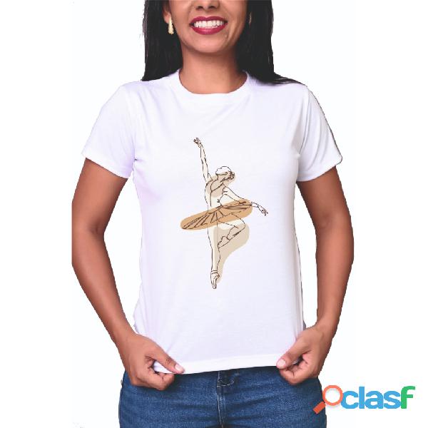 Camiseta blusa Feminina T shirt branca com estampa 2