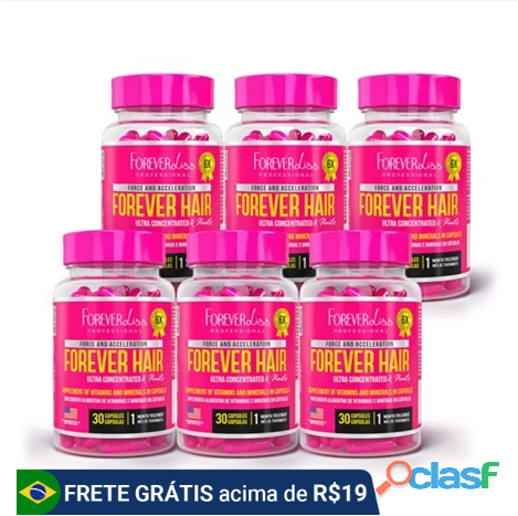 Kit Tratamento 6 Meses Forever Hair Crescimento Capilar. 1
