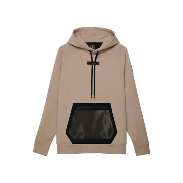 Blusão com capuz on running hoodie masculino - bege