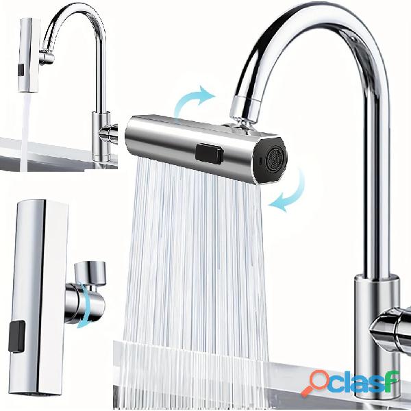 360 ° Rotação 4 Em 1 Torneira De Cozinha Cascata 4 Funções Bocal De Alta Pressão Para Pia 3