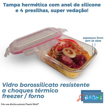 Kit 8 Potes Hermético Vidro Mantimentos Marmita Fitness 640ml com tampa e trava tapower Kit 8 Potes Hermético Vidro Mantimentos Marmita Fitness 640ml com tampa e trava tapower