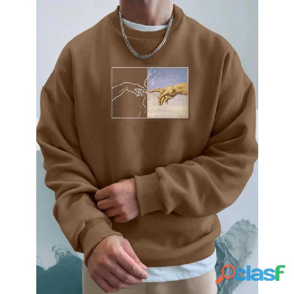 Moletom Careca Sem Capuz Algodão Estampado Promoção 7