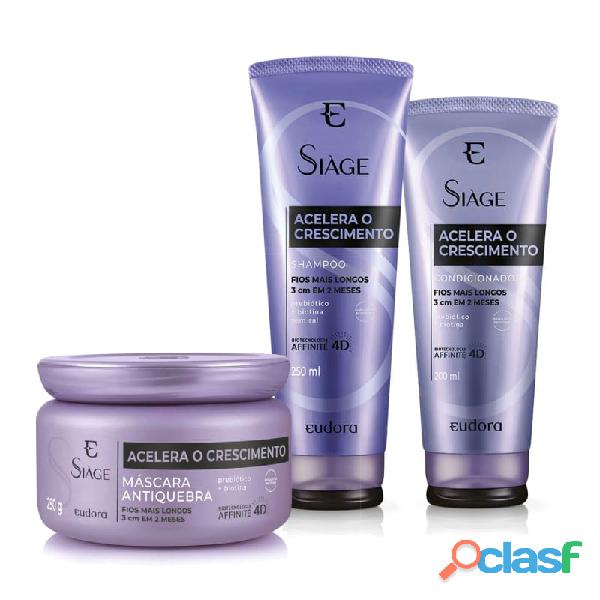 Kit Combo Cronograma Capilar Shampoo/condicionador/mascara Linha Siage Eudora 14