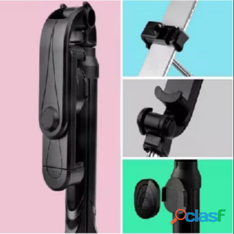 Bastão pau de selfie retrátil bluetooth suporte tripé para celular 2