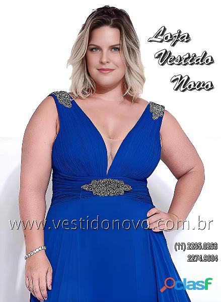 Vestido mãe de noivo, plus size, azul royal, aclimação, vila mariana, zona sul