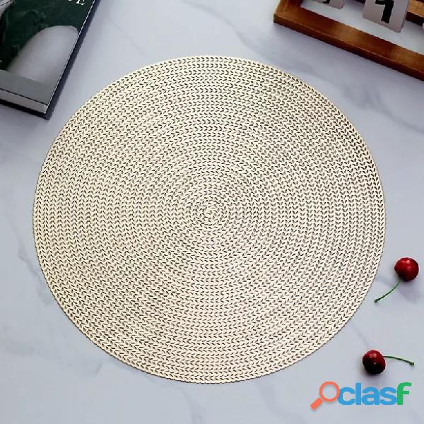 Kit 4 ou 6 Tapete De Mesa Posta Redondo Design Elegante Impermeável 4