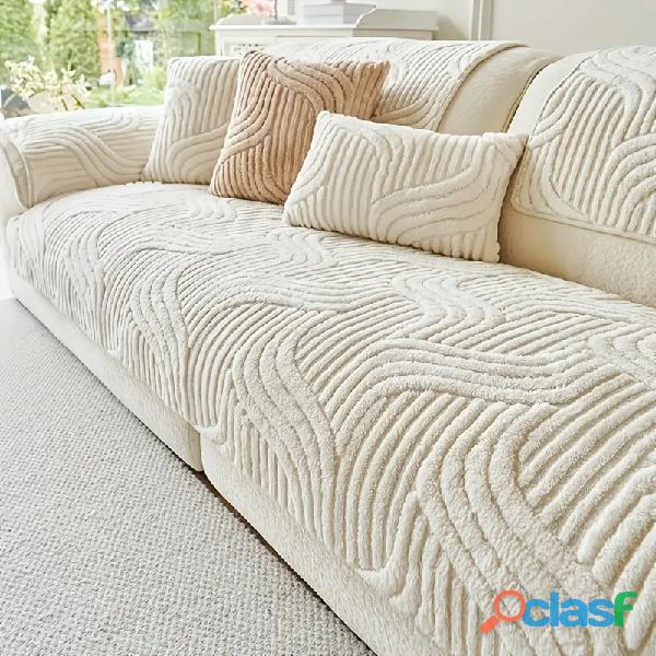 Luxuoso tapete de sofá de chenille respirável // Resistente a animais de estimação, material de chen 2