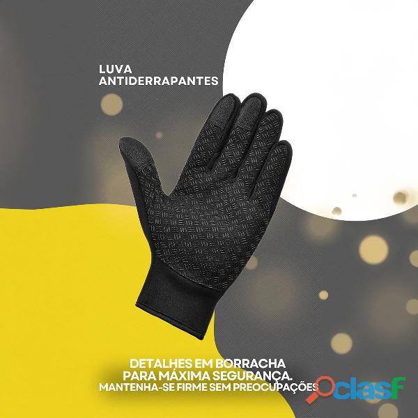 Par Luva Motoqueiro Térmica E Impermeável Com Touch Screen