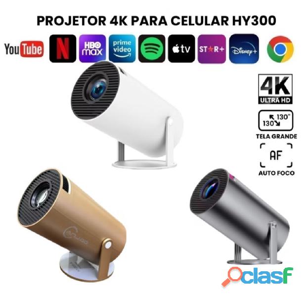 Projetor 4K HD 150 Polegadas Celular, Tv B0x, Xbox, PS, Pc, Wifi e Bluetooth HY300 Magcubic 110/220 6