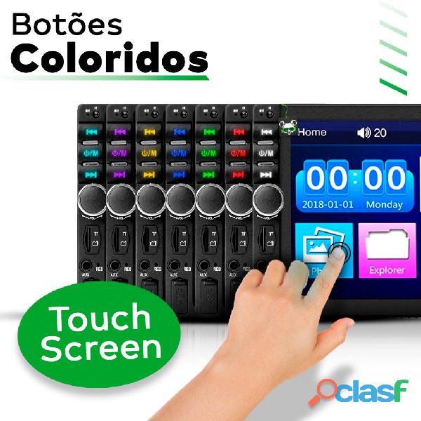 Central Multimídia Universal 2 Din Mp5 Espelhamento Android los Bluetooth Som Automotivo 1